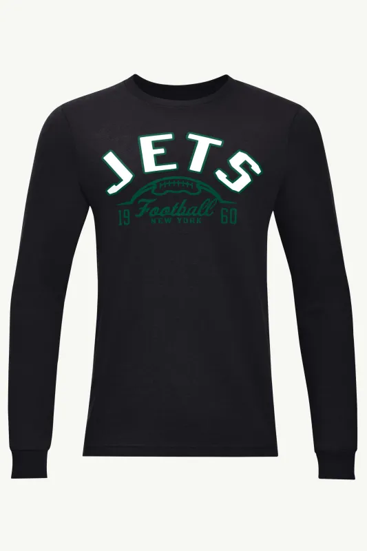 MENS NEW YORK JETS HALF BALL LONG SLEEVE T SHIRT made by Starter