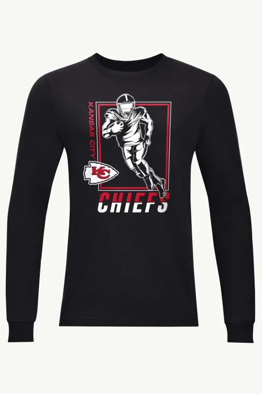 MENS KANSAS CITY CHIEFS PLAYER GRID LONG SLEEVE T SHIRT sold by Starter