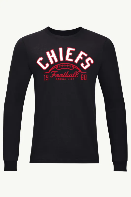 MENS KANSAS CITY CHIEFS HALF BALL LONG SLEEVE T SHIRT sold by Starter