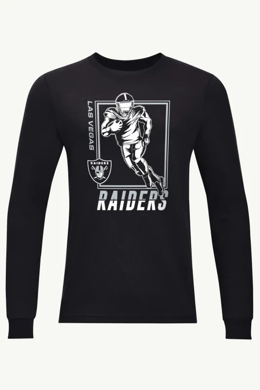 MENS LAS VEGAS RAIDERS PLAYER GRID LONG SLEEVE T SHIRT made by Starter