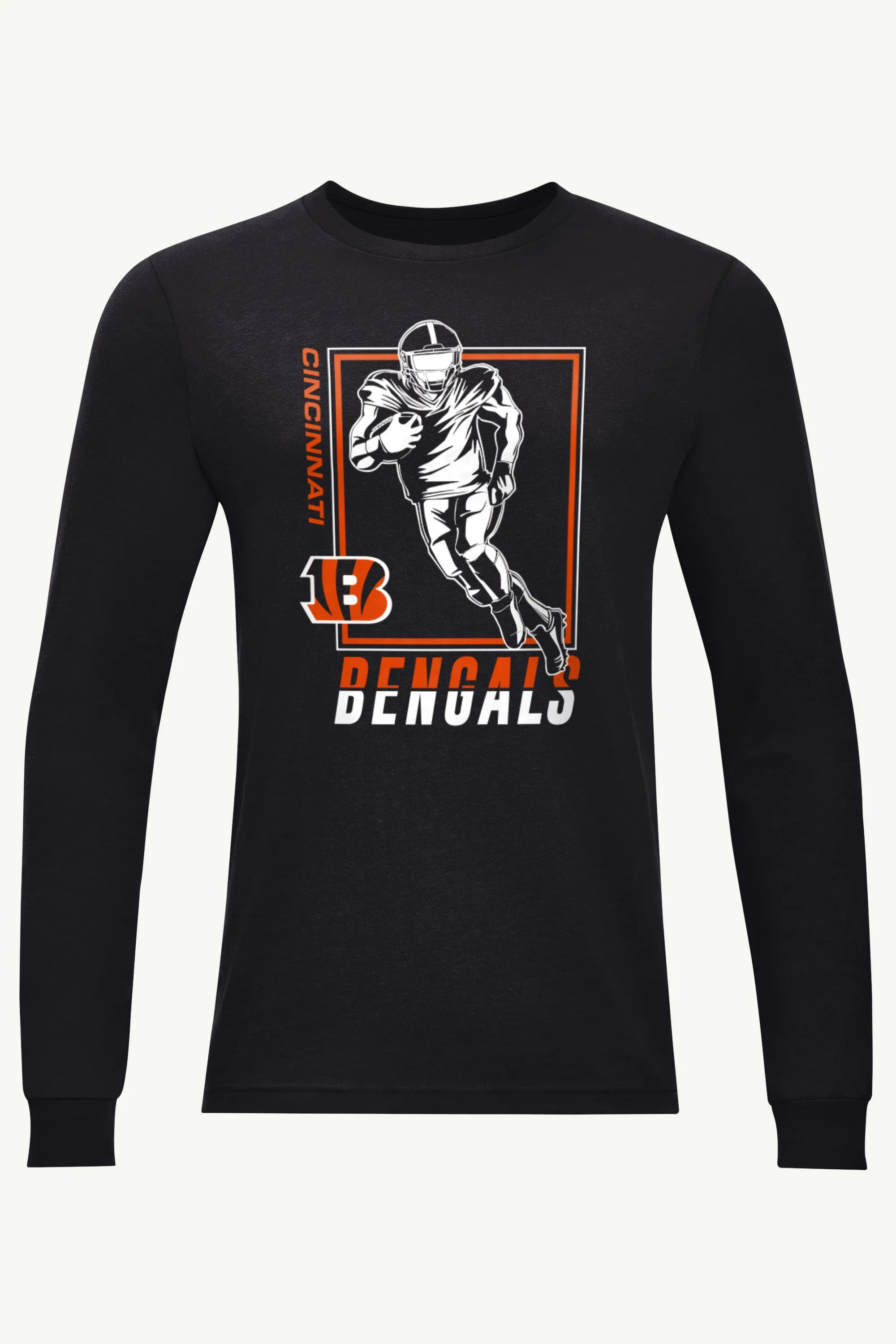MENS CINCINNATI BENGALS PLAYER GRID LONG SLEEVE T SHIRT sold by Starter