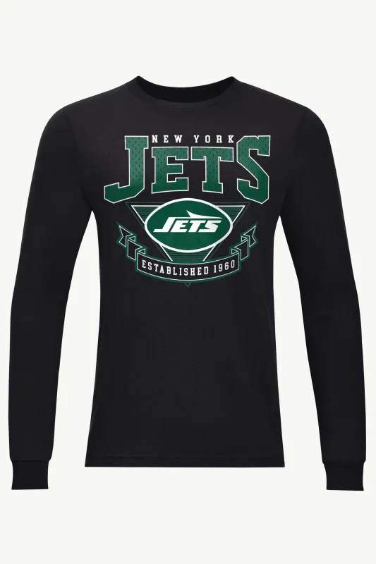 MENS NEW YORK JETS 80's INSPIRED LONG SLEEVE T SHIRT made by Starter