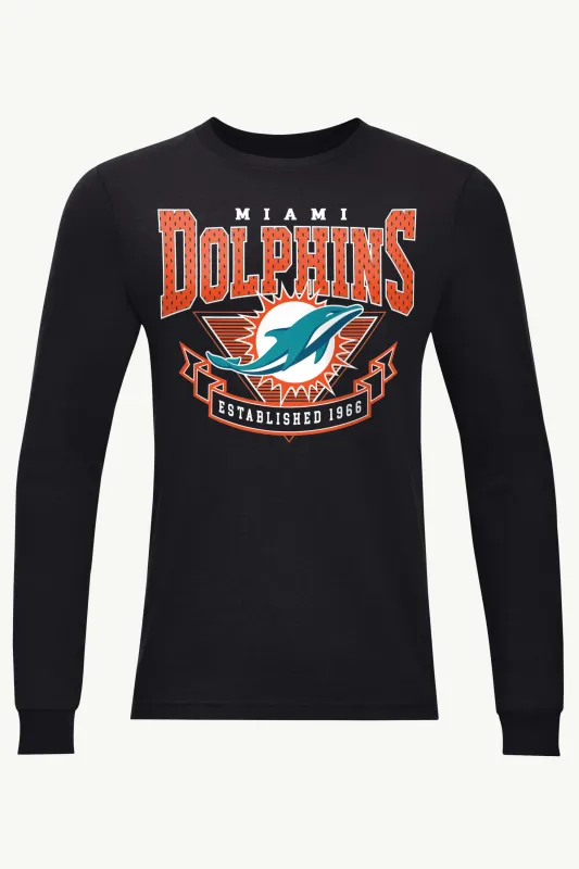 MENS MIAMI DOLPHINS 80's INSPIRED LONG SLEEVE T SHIRT sold by Starter