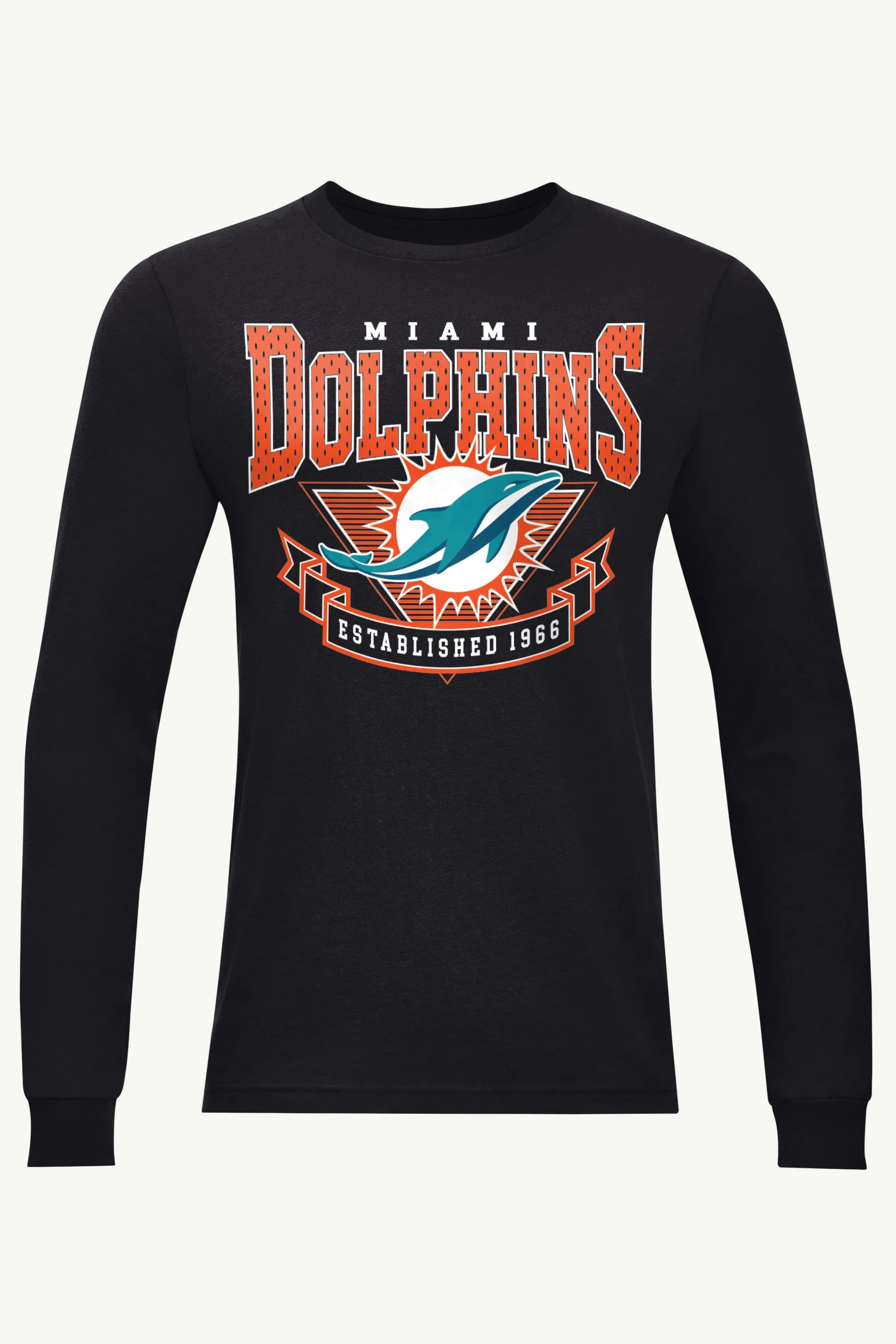 MENS MIAMI DOLPHINS 80's INSPIRED LONG SLEEVE T SHIRT sold by Starter