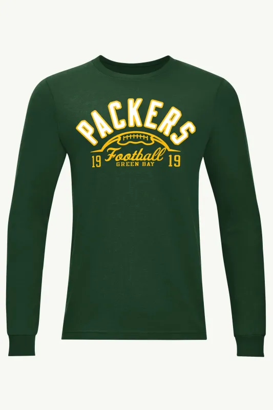 MENS GREEN BAY PACKERS HALF BALL LONG SLEEVE T SHIRT sold by Starter