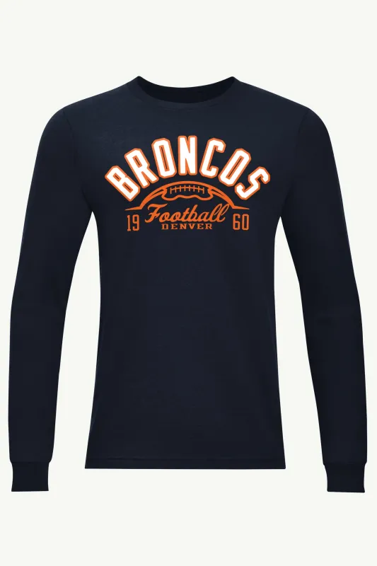 MENS DENVER BRONCOS HALF BALL LONG SLEEVE T SHIRT sold by Starter