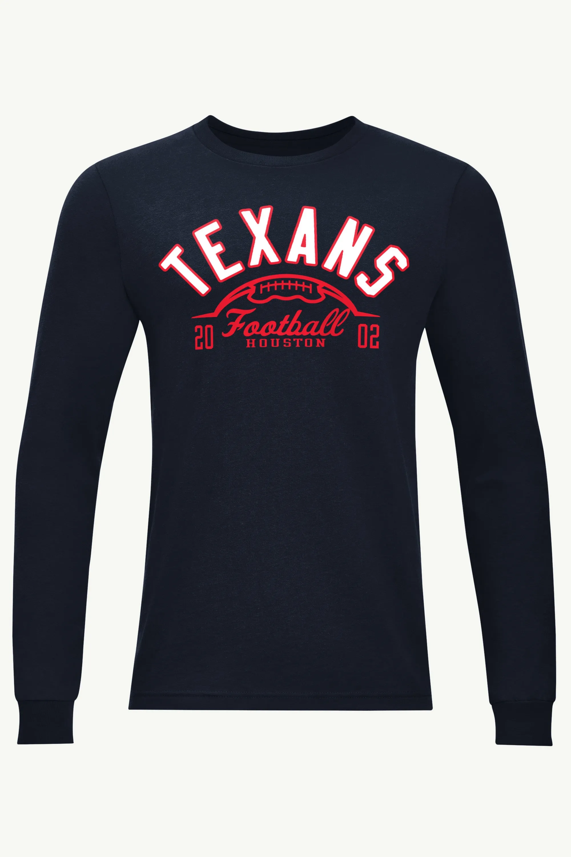 MENS HOUSTON TEXANS HALF BALL LONG SLEEVE T SHIRT sold by Starter
