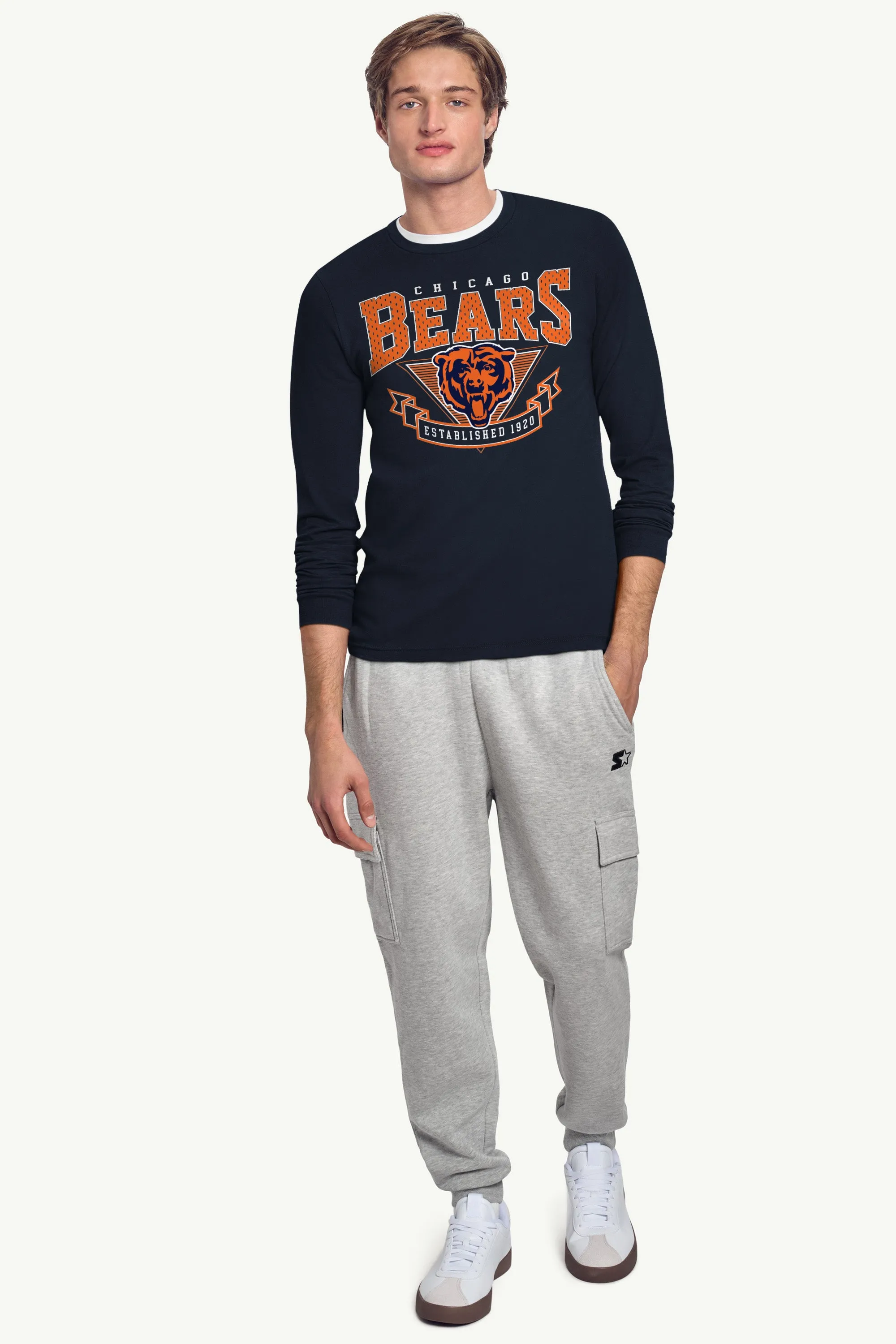 MENS CHICAGO BEARS 80's INSPIRED LONG SLEEVE T SHIRT sold by Starter product image thumbnail 3