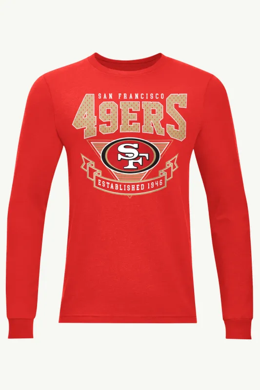 MENS SAN FRANCISCO 49ERS 80's INSPIRED LONG SLEEVE T SHIRT made by Starter