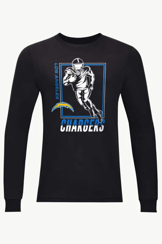 MENS LOS ANGELES CHARGERS PLAYER GRID TEAM LONG SLEEVE T SHIRT sold by Starter
