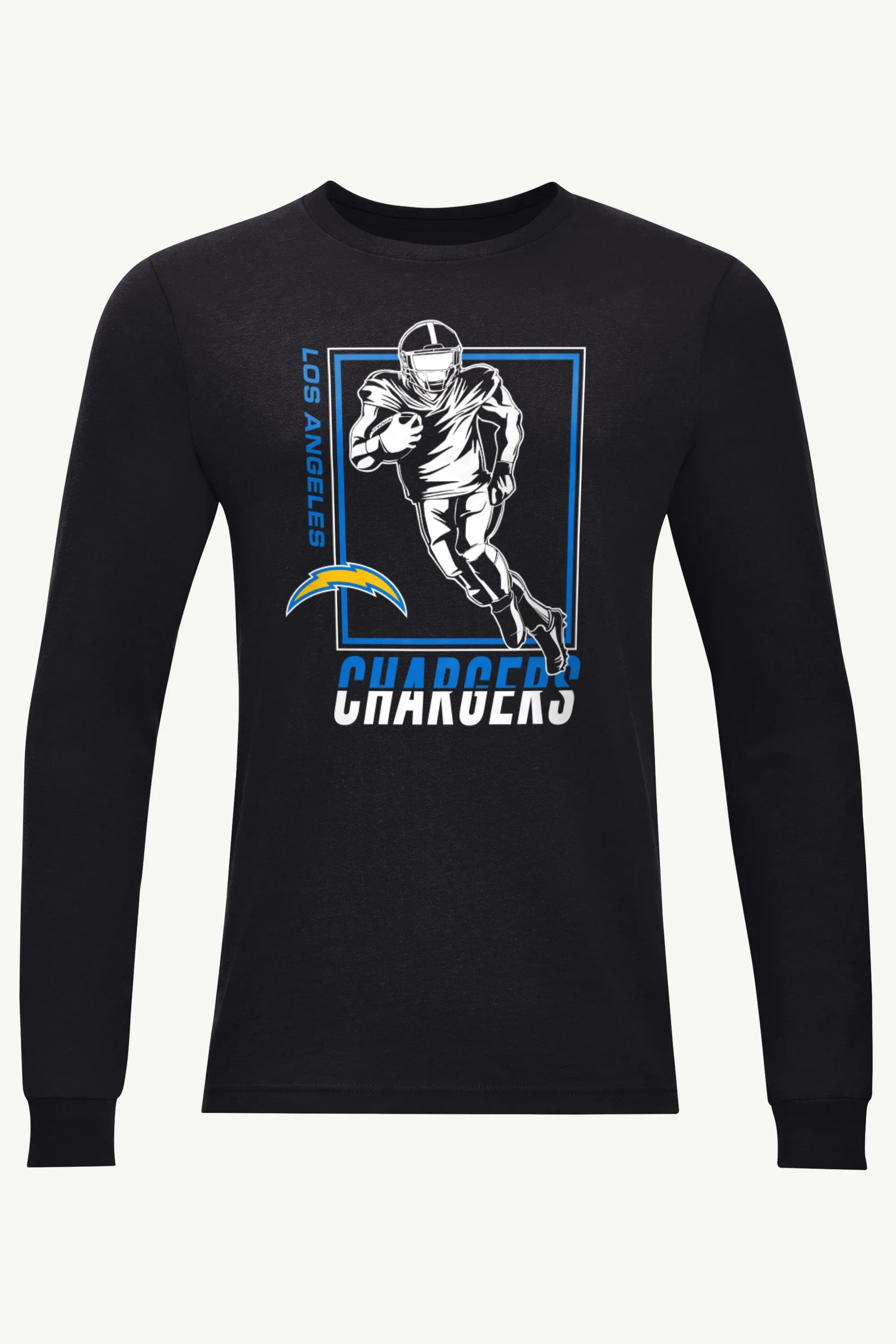 MENS LOS ANGELES CHARGERS PLAYER GRID TEAM LONG SLEEVE T SHIRT sold by Starter