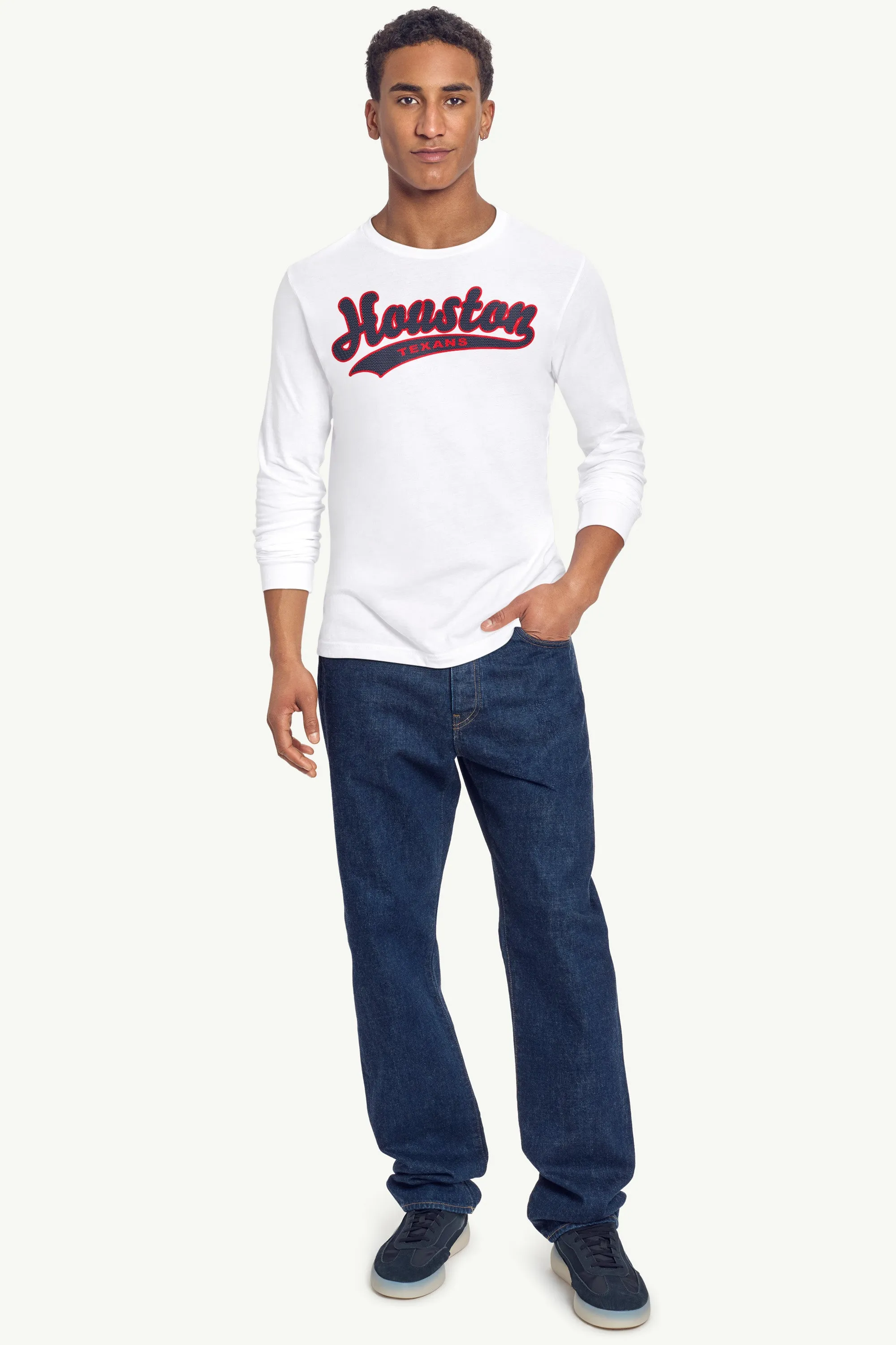 MENS HOUSTON TEXANS TAILSWEEP LONG SLEEVE T SHIRT sold by Starter product image thumbnail 3