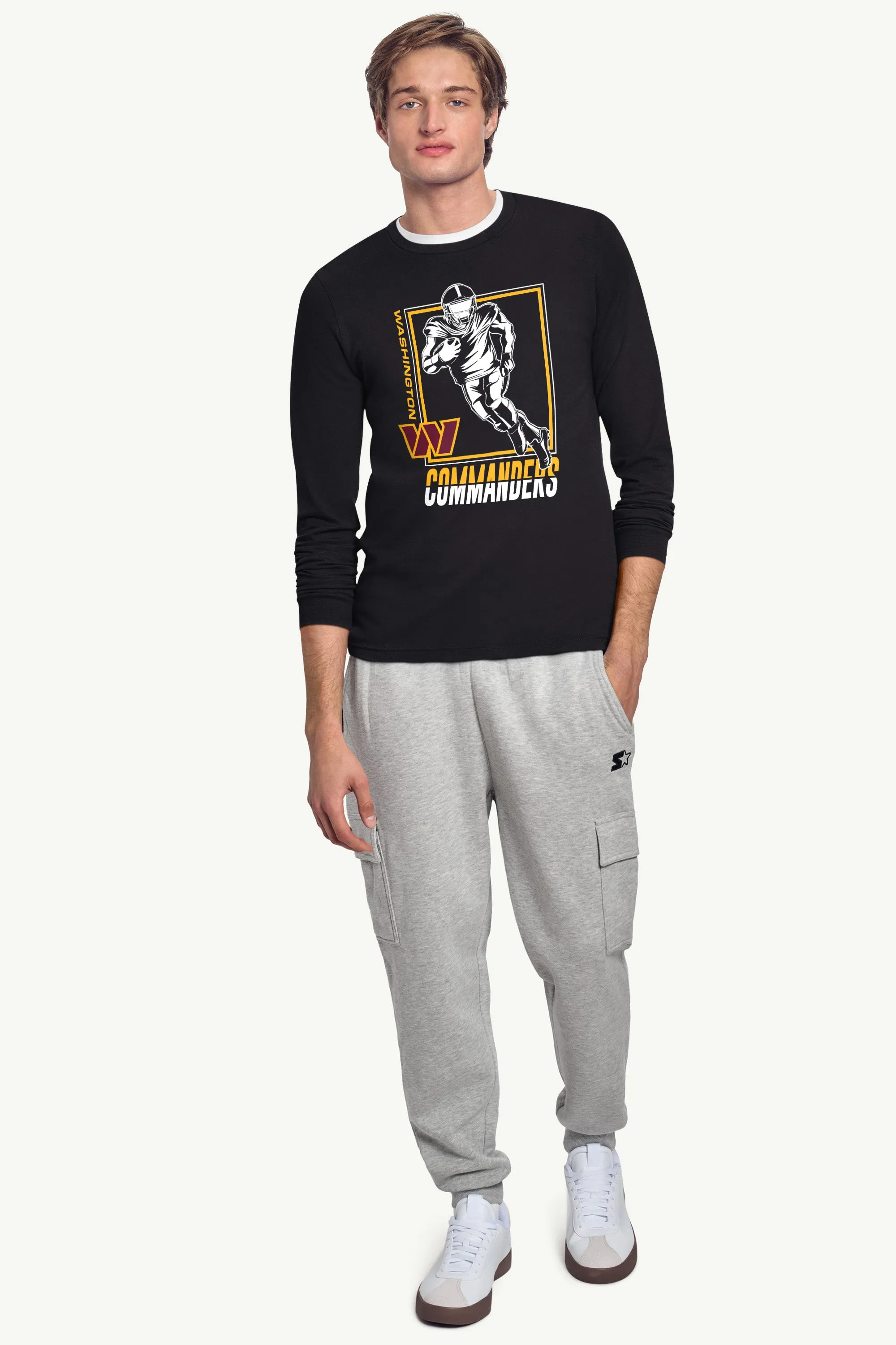 MENS WASHINGTON COMMANDERS PLAYER GRID LONG SLEEVE T SHIRT sold by Starter product image thumbnail 3