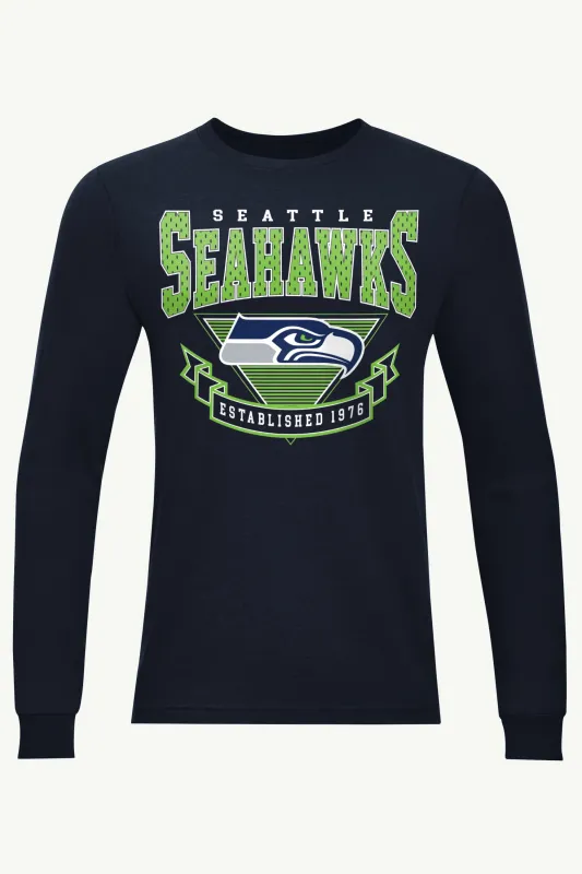 MENS SEATTLE SEAHAWKS 80's INSPIRED LONG SLEEVE T SHIRT made by Starter