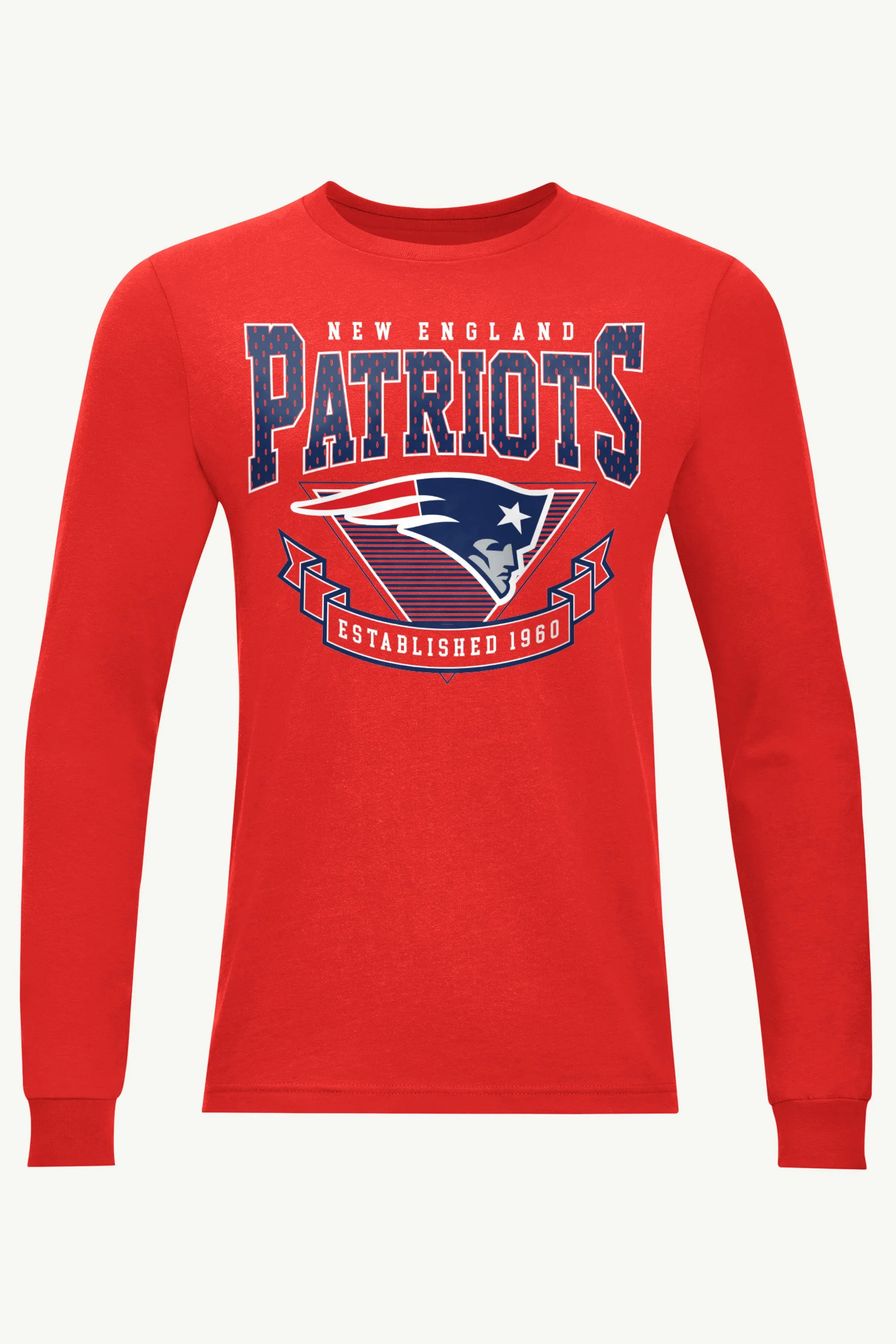 MENS NEW ENGLAND PATRIOTS 80's INSPIRED LONG SLEEVE T SHIRT sold by Starter