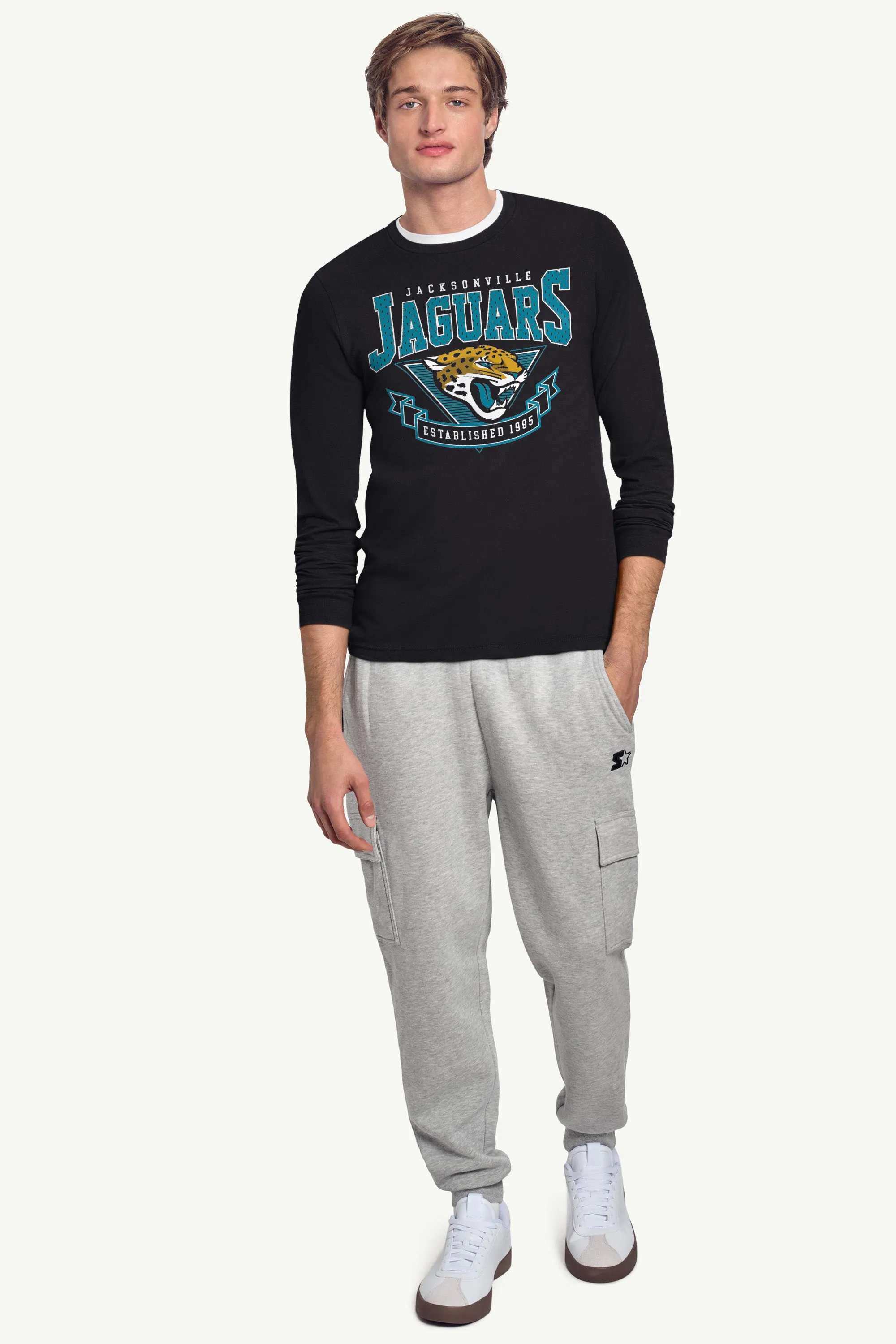 MENS JACKSONVILLE JAGUARS 80's INSPIRED LONG SLEEVE T SHIRT sold by Starter product image thumbnail 3