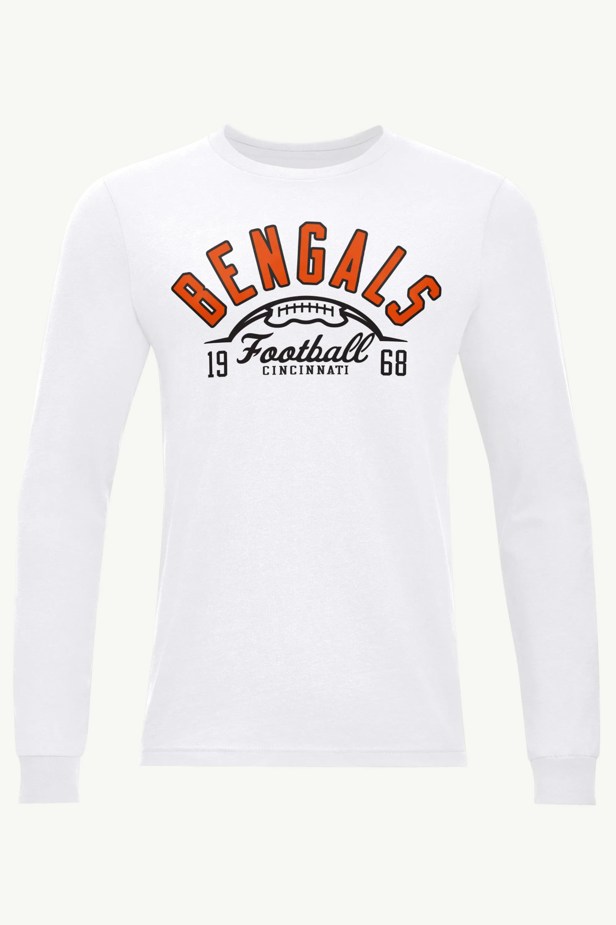 MENS CINCINATTI BENGALS HALF BALL LONG SLEEVE T SHIRT sold by Starter