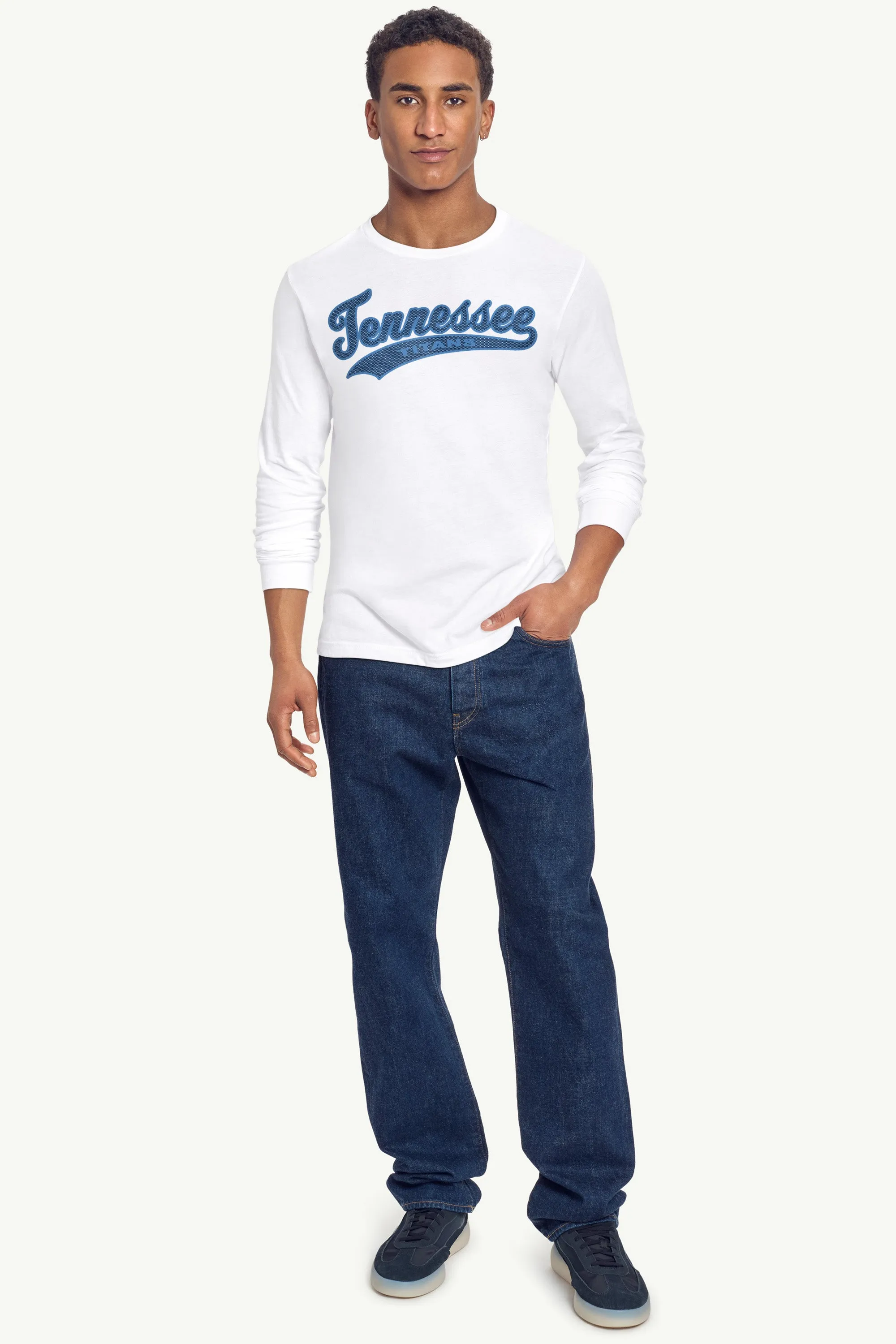 MENS TENNESSEE TITANS TAILSWEEP LONG SLEEVE T SHIRT sold by Starter product image thumbnail 3