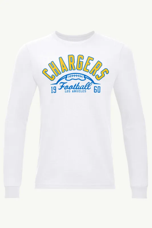 MENS LOS ANGELES CHARGERS HALF BALL LONG SLEEVE T SHIRT sold by Starter