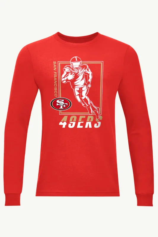 MENS SAN FRANCISCO 49ERs PLAYER GRID LONG SLEEVE T SHIRT sold by Starter