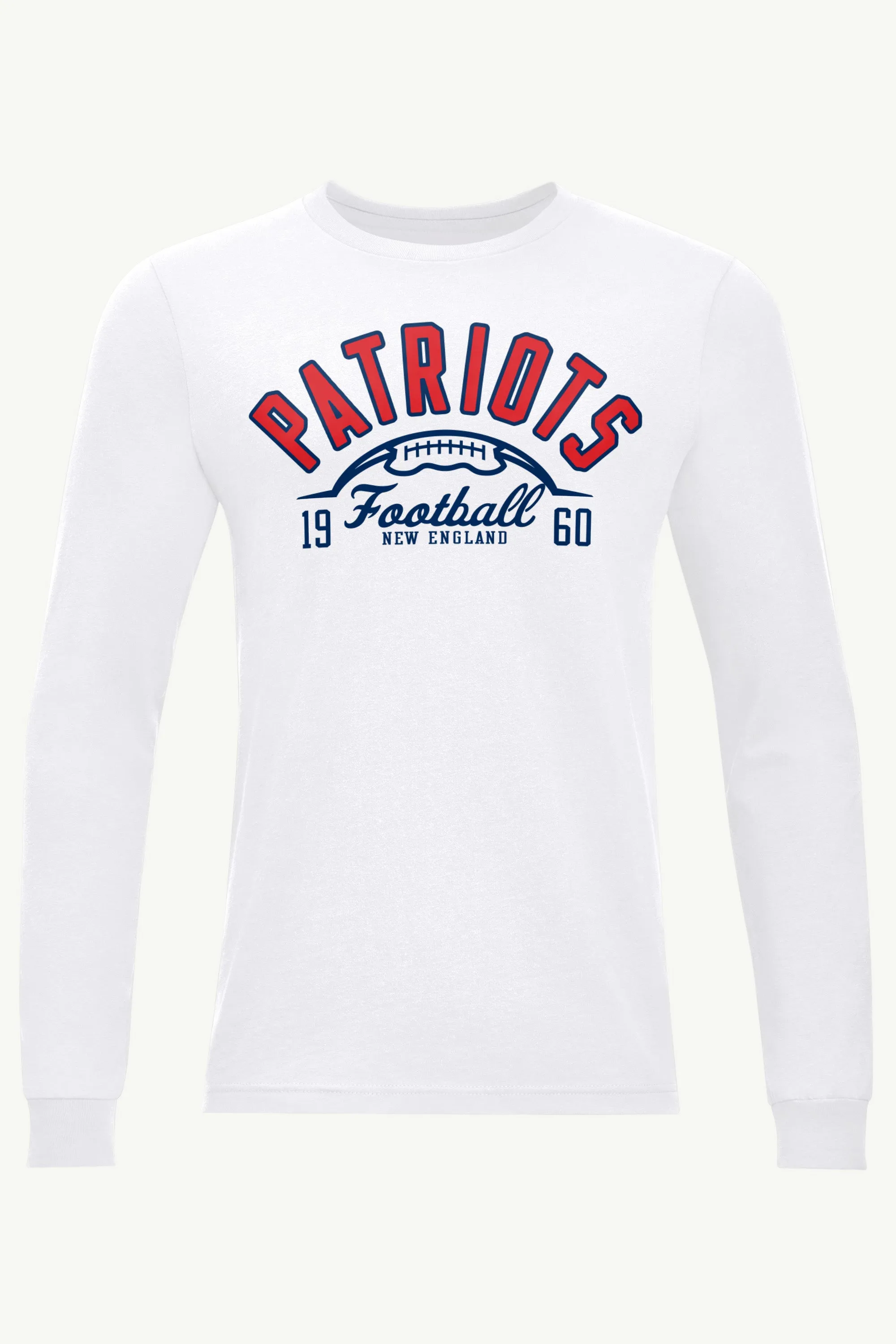 MENS NEW ENGLAND PATRIOTS HALF BALL LONG SLEEVE T SHIRT sold by Starter