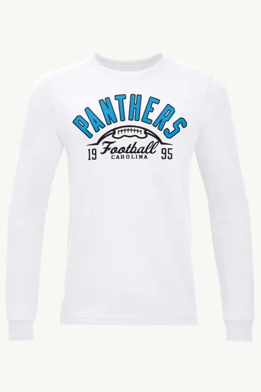 MENS CAROLINA PANTHERS HALF BALL LONG SLEEVE T SHIRT sold by Starter