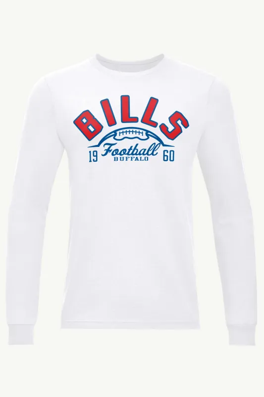 MENS BUFFALO BILLS HALF BALL LONG SLEEVE T SHIRT made by Starter