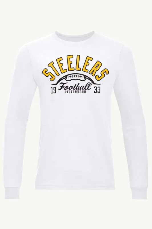 MENS PITTSBURGH STEELERS HALF BALL LONG SLEEVE T SHIRT sold by Starter