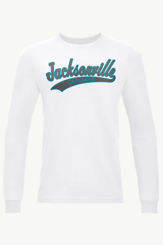 MENS JACKSONVILLE JAGUARS TAILSWEEP LONG SLEEVE T SHIRT made by Starter