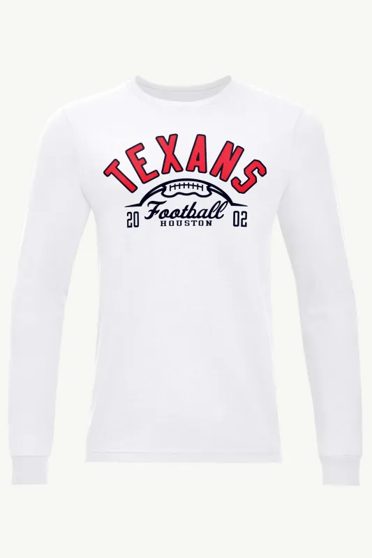 MENS HOUSTON TEXANS HALF BALL LONG SLEEVE T SHIRT sold by Starter