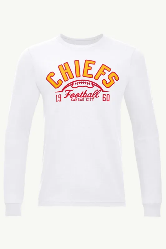 MENS KANSAS CITY CHIEFS HALF BALL LONG SLEEVE T SHIRT sold by Starter