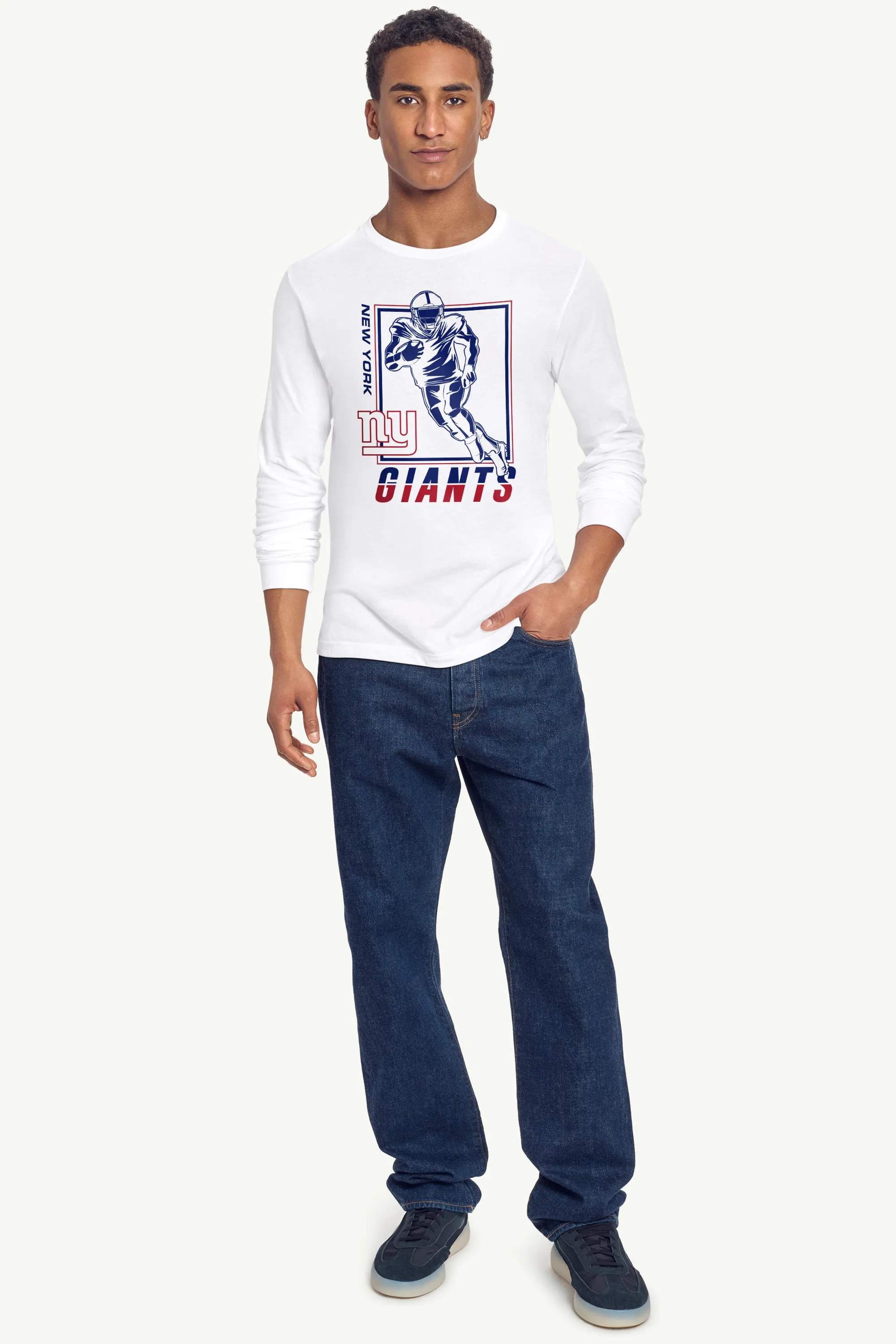 MENS NEW YORK GIANTS PLAYER GRID LONG SLEEVE T SHIRT sold by Starter product image thumbnail 4