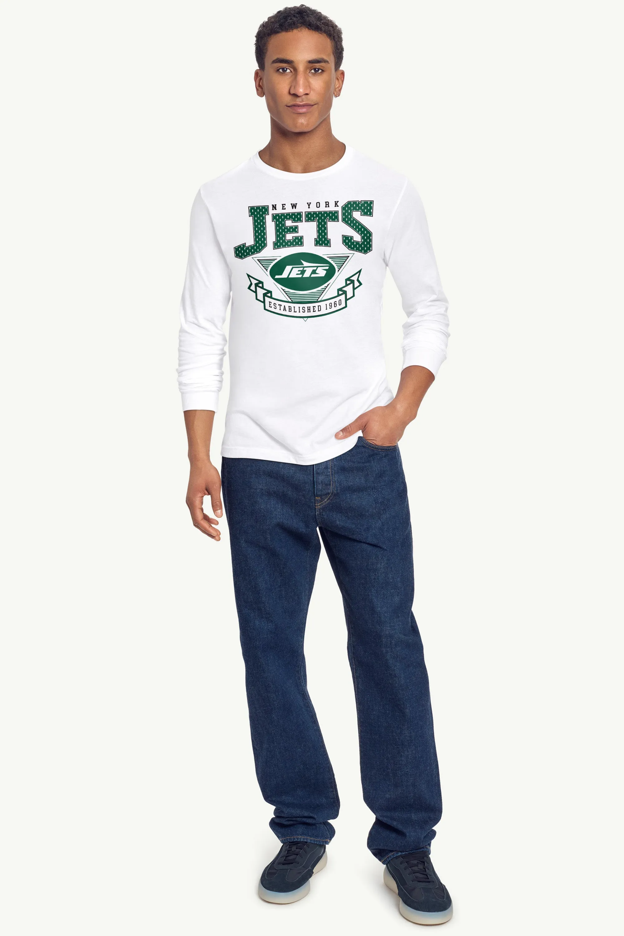 MENS NEW YORK JETS 80's INSPIRED LONG SLEEVE T SHIRT sold by Starter product image thumbnail 3
