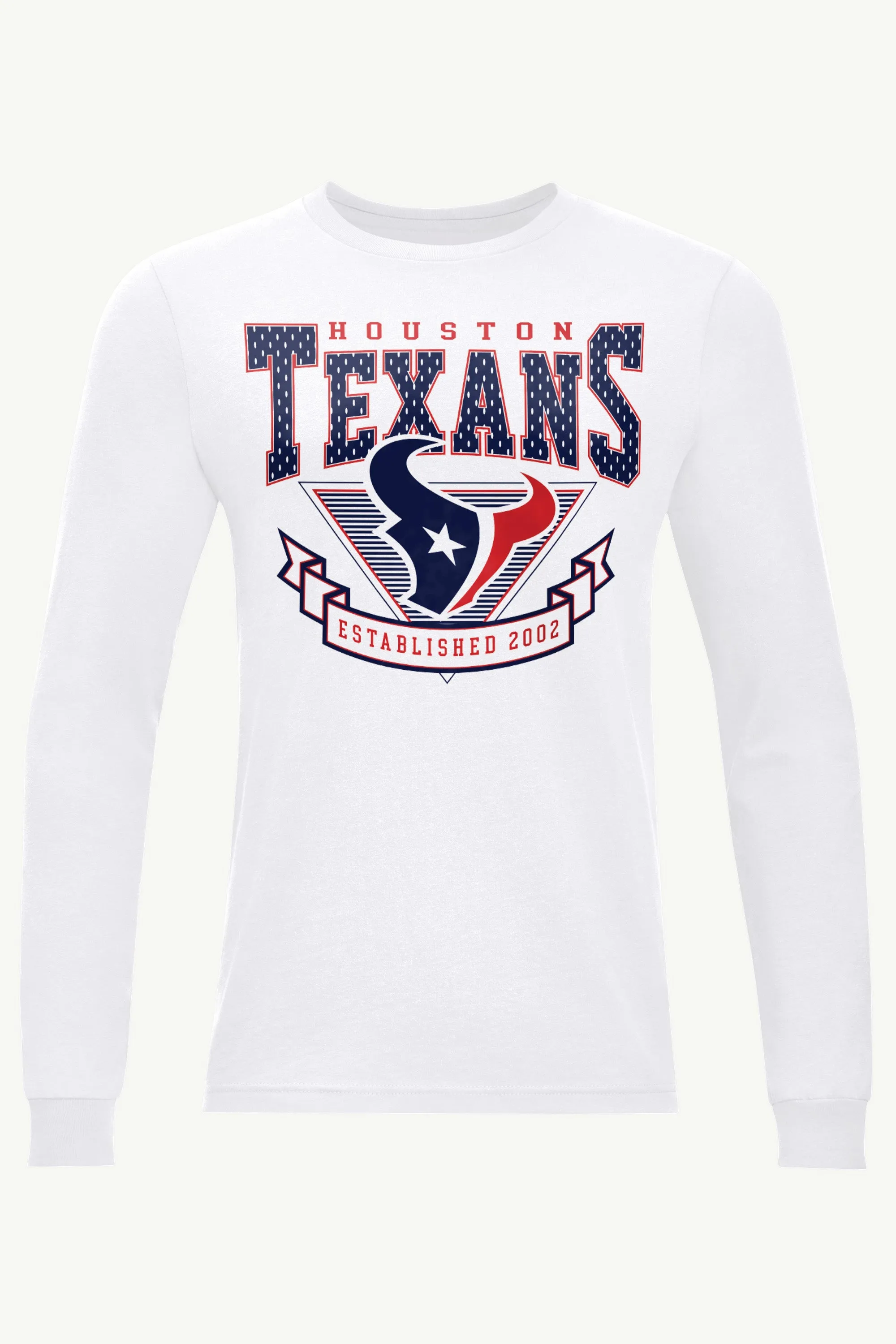 MENS HOUSTON TEXANS 80's INSPIRED LONG SLEEVE T SHIRT sold by Starter