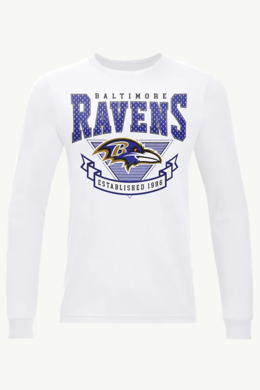 MENS BALTIMORE RAVENS 80's INSPIRED LONG SLEEVE T SHIRT sold by Starter