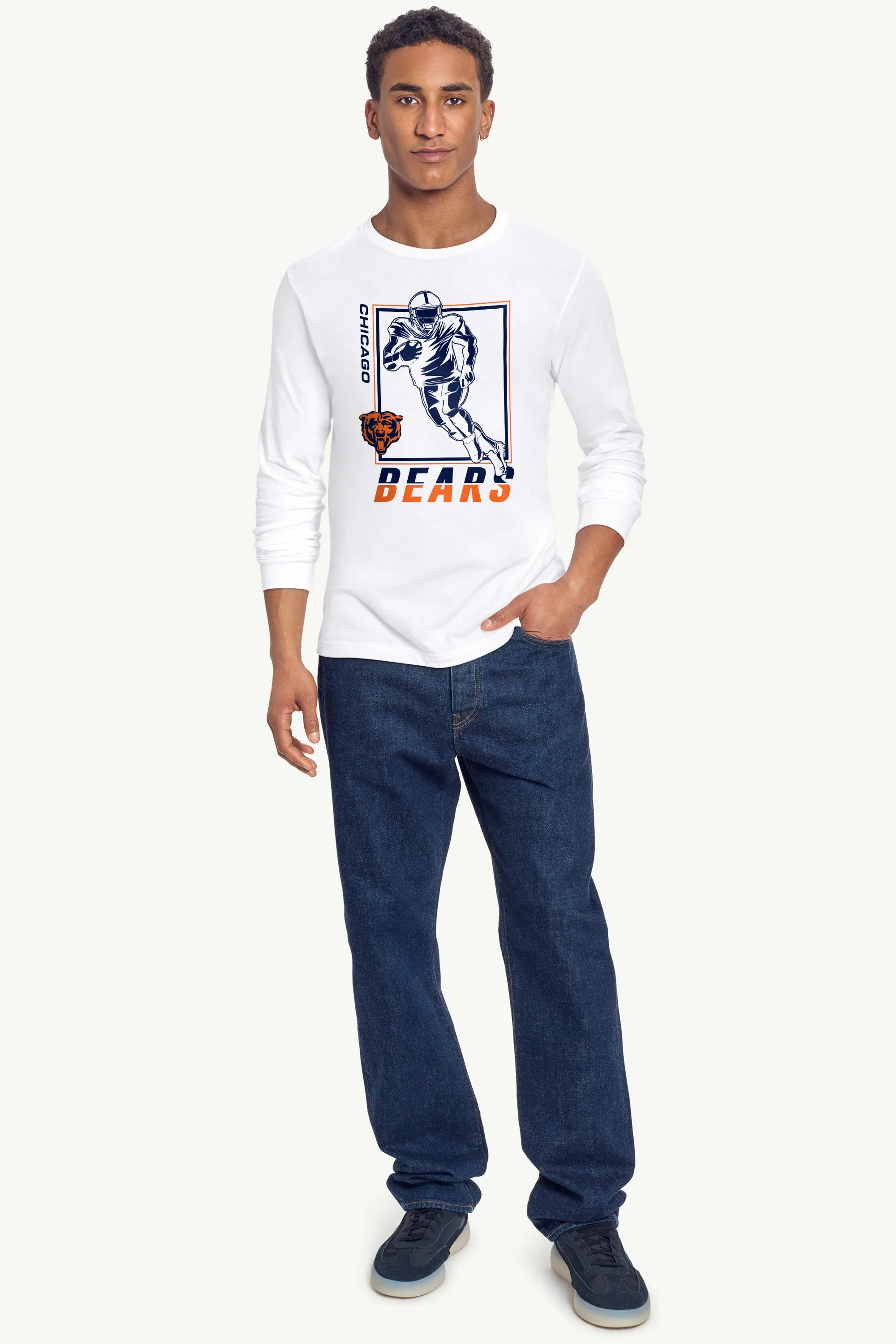 MENS CHICAGO BEARS PLAYER GRID LONG SLEEVE T SHIRT sold by Starter product image thumbnail 3