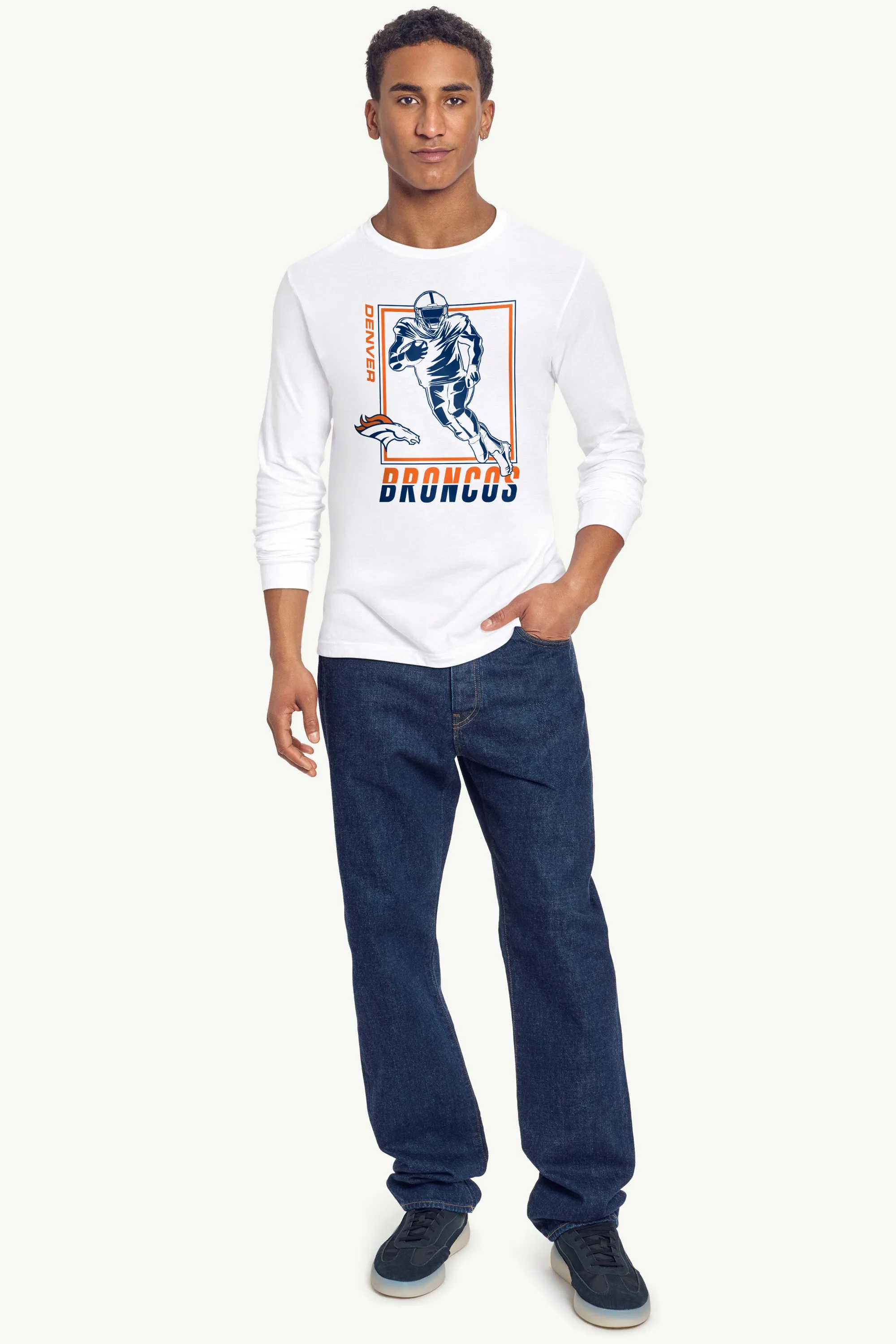 MENS DENVER BRONCOS PLAYER GRID LONG SLEEVE T SHIRT sold by Starter product image thumbnail 3