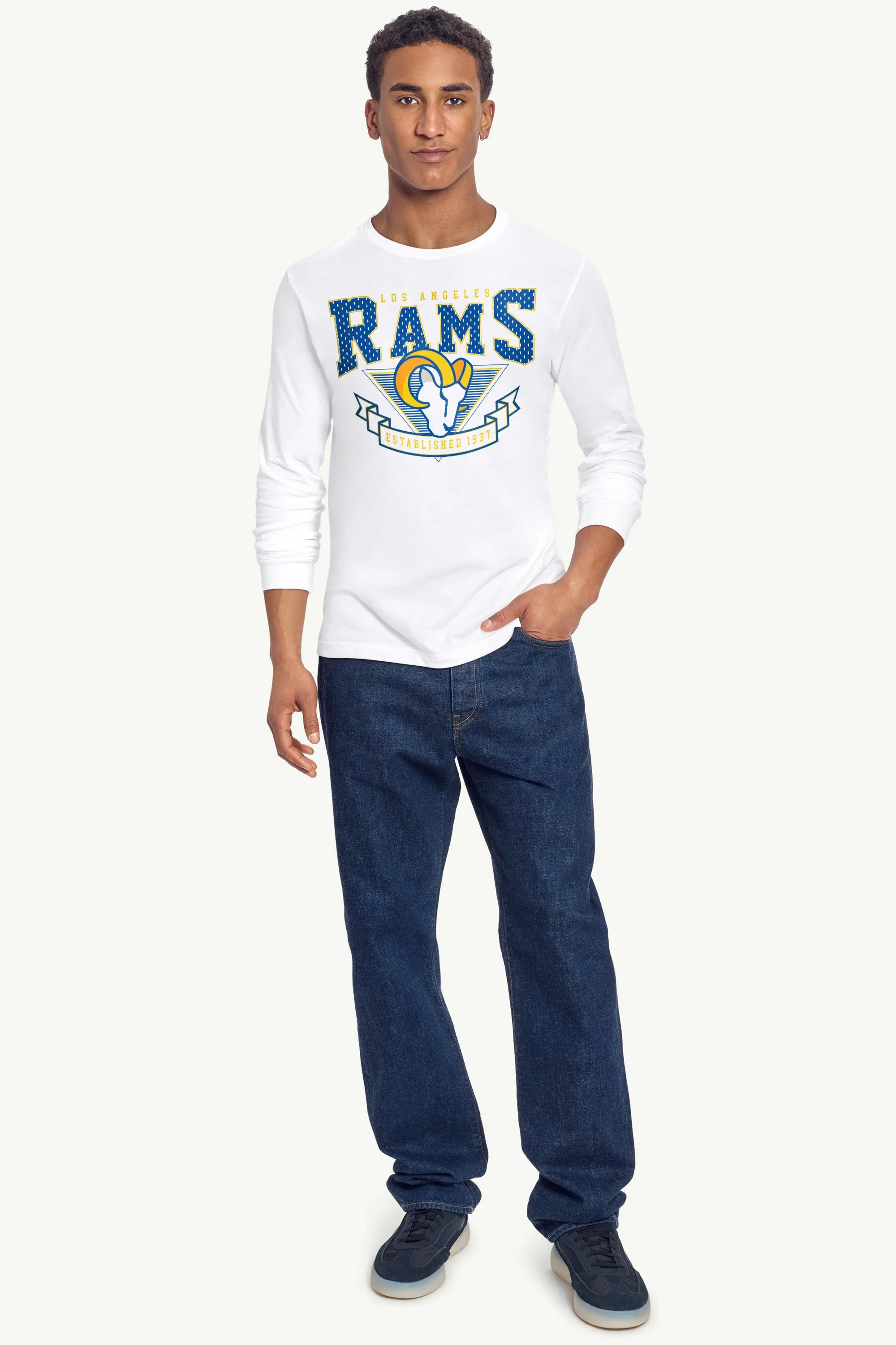 MENS LOS ANGELES RAMS 80's INSPIRED LONG SLEEVE T SHIRT sold by Starter product image thumbnail 3