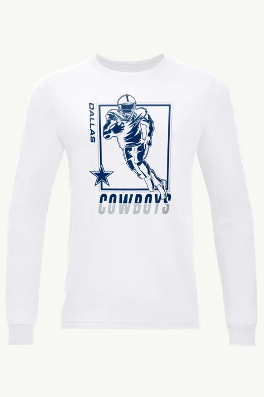 MENS DALLAS COWBOYS PLAYER GRID LONG SLEEVE T SHIRT made by Starter