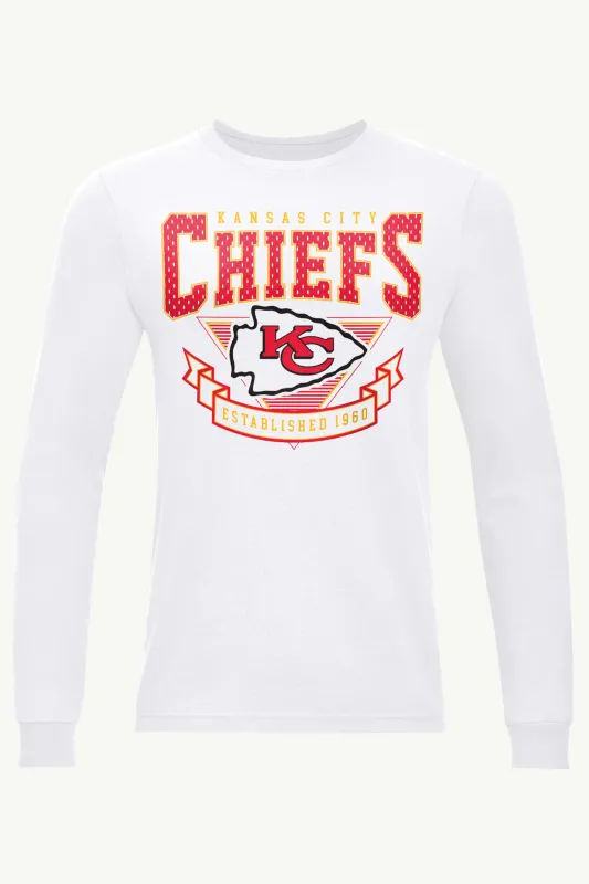 MENS KANSAS CITY CHIEFS 80's INSPIRED LONG SLEEVE T SHIRT sold by Starter