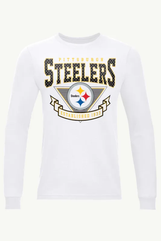 MENS PITTSBURGH STEELERS 80's INSPIRED LONG SLEEVE T SHIRT sold by Starter
