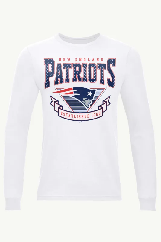 MENS NEW ENGLAND PATRIOTS 80's INSPIRED LONG SLEEVE T SHIRT sold by Starter