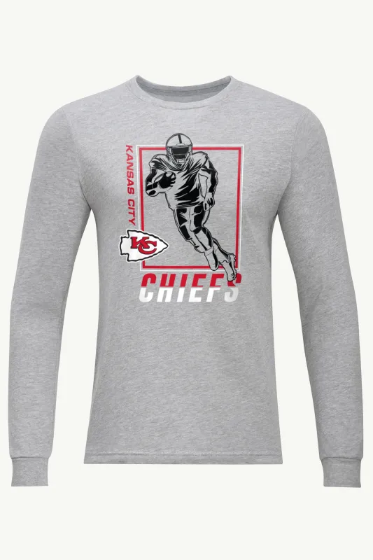 MENS KANSAS CITY CHIEFS PLAYER GRID LONG SLEEVE T SHIRT sold by Starter