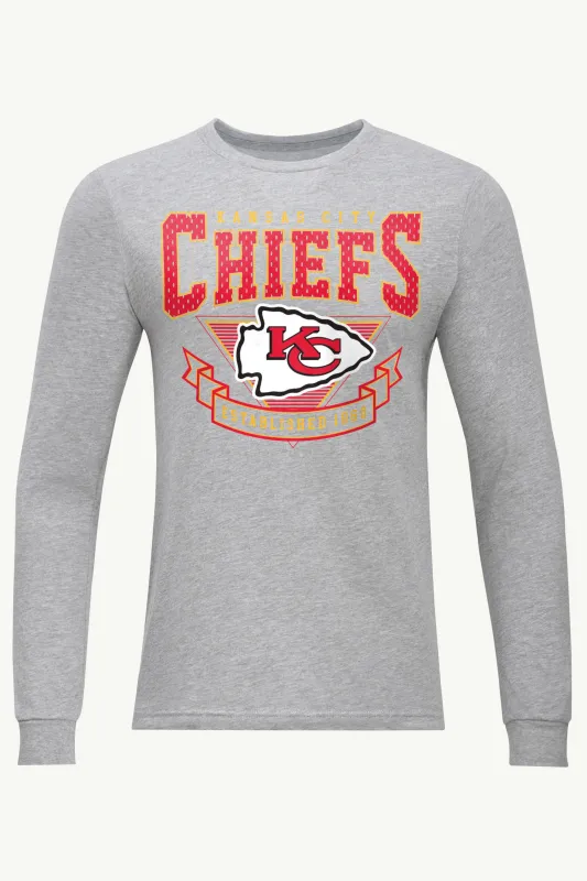 MENS KANSAS CITY CHIEFS 80's INSPIRED LONG SLEEVE T SHIRT sold by Starter