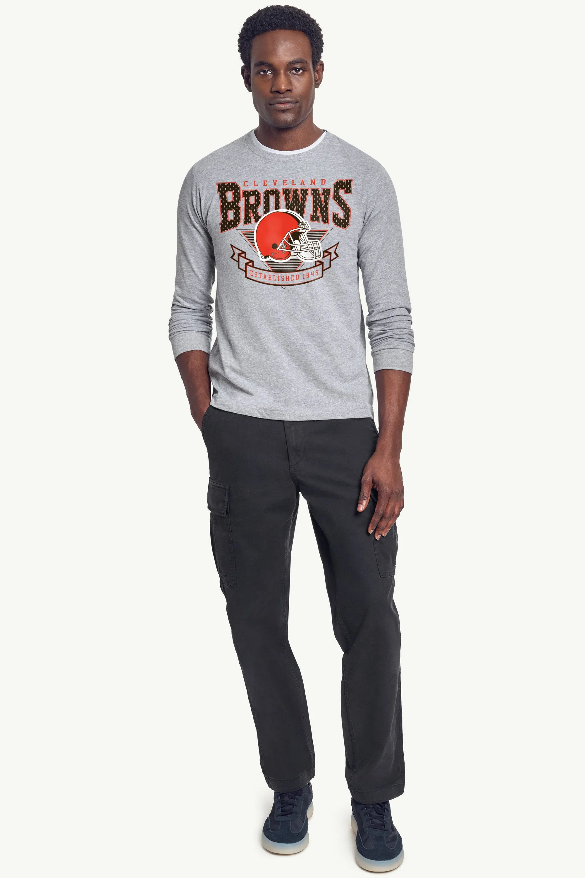 MENS CLEVELAND BROWNS 80's INSPIRED LONG SLEEVE T SHIRT sold by Starter product image thumbnail 2