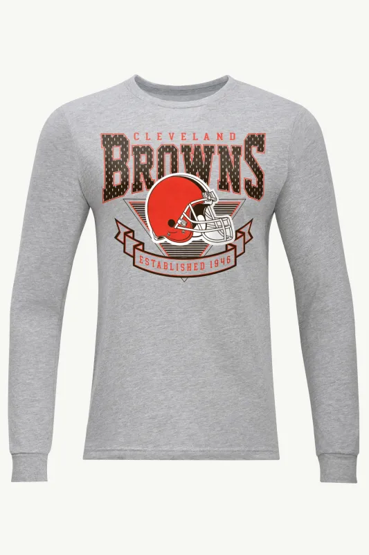 MENS CLEVELAND BROWNS 80's INSPIRED LONG SLEEVE T SHIRT made by Starter