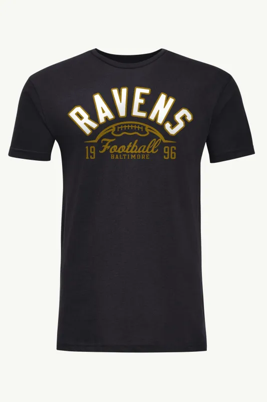 MENS BALTIMORE RAVENS HALF BALL T SHIRT sold by Starter