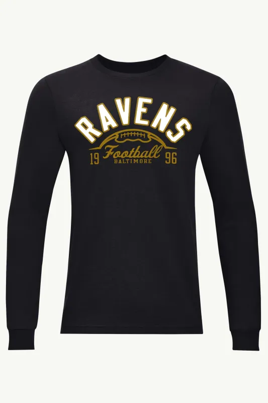 MENS BALTIMORE RAVENS HALF BALL LONG SLEEVE T SHIRT sold by Starter