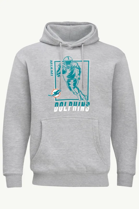 MENS MIAMI DOLPHINS PLAYER GRID HOODIE sold by Starter
