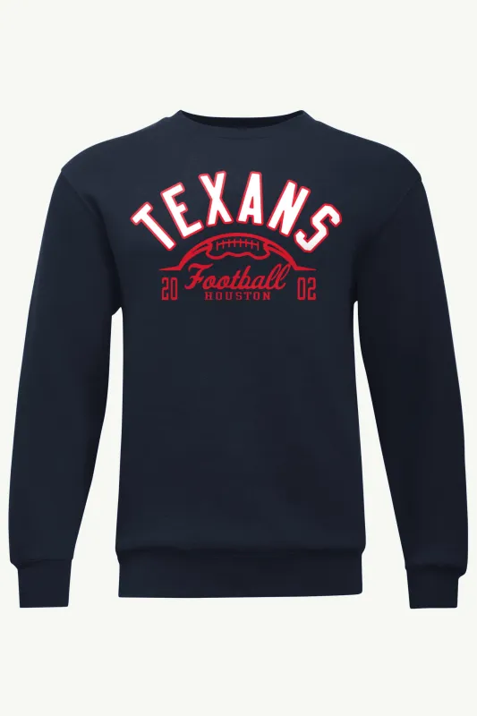 MENS HOUSTON TEXANS HALF BALL SWEATSHIRT made by Starter